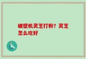 破壁机灵芝打粉？灵芝怎么吃好