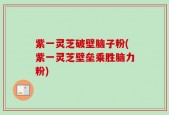 紫一灵芝破壁脑子粉(紫一灵芝壁垒乘胜脑力粉)