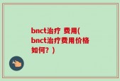 bnct治疗 费用(bnct治疗费用价格如何？)