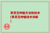 草灵芝种植方法和技术(草灵芝种植技术详解)