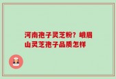 河南孢子灵芝粉？峨眉山灵芝孢子品质怎样