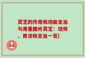 灵芝的作用和功能主治与用量图片灵芝：功效、用法和主治一览)