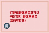 打野在野区摘灵芝可以吗(打野：野区采摘灵芝的可行性)