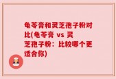 龟苓膏和灵芝孢子粉对比(龟苓膏 vs 灵芝孢子粉：比较哪个更适合你)