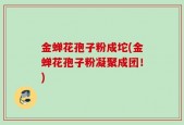 金蝉花孢子粉成坨(金蝉花孢子粉凝聚成团！)
