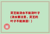 灵芝能浇水不能浇叶子(浇水要注意，灵芝的叶子不能淋湿！)