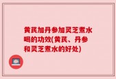 黄芪加丹参加灵芝煮水喝的功效(黄芪、丹参和灵芝煮水的好处)