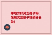 哪地方好灵芝孢子粉(发现灵芝孢子粉的好去处)