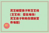 灵芝破壁孢子粉芝艺缘(芝艺缘：壁垒难挡！灵芝孢子粉助你摆脱营养难题)