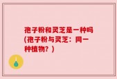 孢子粉和灵芝是一种吗(孢子粉与灵芝：同一种植物？)