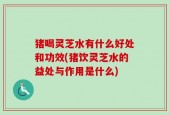 猪喝灵芝水有什么好处和功效(猪饮灵芝水的益处与作用是什么)