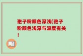 孢子粉颜色深浅(孢子粉颜色浅深与温度有关！