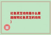 红色灵芝功效是什么原因探究红色灵芝的功效)