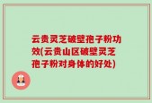 云贵灵芝破壁孢子粉功效(云贵山区破壁灵芝孢子粉对身体的好处)