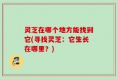 灵芝在哪个地方能找到它(寻找灵芝：它生长在哪里？)