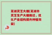芜湖灵芝大棚(芜湖市灵芝生产大棚搬迁，优化产业结构提升种植效益)