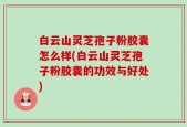 白云山灵芝孢子粉胶囊怎么样(白云山灵芝孢子粉胶囊的功效与好处)