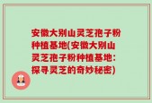 安徽大别山灵芝孢子粉种植基地(安徽大别山灵芝孢子粉种植基地：探寻灵芝的奇妙秘密)