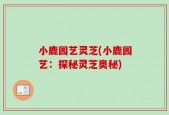 小鹿园艺灵芝(小鹿园艺：探秘灵芝奥秘)