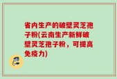 省内生产的破壁灵芝孢子粉(云南生产新鲜破壁灵芝孢子粉，可提高免疫力)