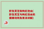 野生灵芝和枸杞泡水(野生灵芝与枸杞泡水的健康功效及用法详解)