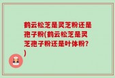 鹤云松芝是灵芝粉还是孢子粉(鹤云松芝是灵芝孢子粉还是叶体粉？)