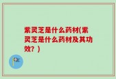 紫灵芝是什么药材(紫灵芝是什么药材及其功效？)