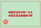 破壁灵芝炮子粉？什么叫双芝灵芝破壁孢子粉