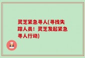 灵芝紧急寻人(寻找失踪人员！灵芝发起紧急寻人行动)
