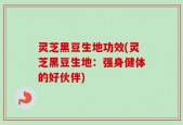 灵芝黑豆生地功效(灵芝黑豆生地：强身健体的好伙伴)