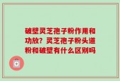 破壁灵芝孢子粉作用和功放？灵芝孢子粉头道粉和破壁有什么区别吗