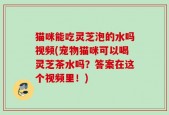 猫咪能吃灵芝泡的水吗视频(宠物猫咪可以喝灵芝茶水吗？答案在这个视频里！)