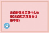 云南野生红灵芝什么价格(云南红灵芝野生价格不菲)
