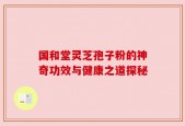 国和堂灵芝孢子粉的神奇功效与健康之道探秘