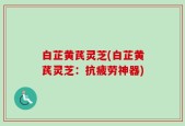 白芷黄芪灵芝(白芷黄芪灵芝：抗疲劳神器)