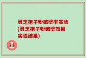 灵芝孢子粉破壁率实验(灵芝孢子粉破壁效果实验结果)