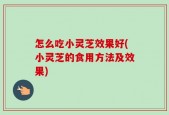 怎么吃小灵芝效果好(小灵芝的食用方法及效果)