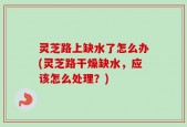 灵芝路上缺水了怎么办(灵芝路干燥缺水，应该怎么处理？)