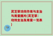 灵芝草功效作用与主治与用量图片(灵芝草：功效主治及用量一览表)