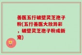 善医五行破壁灵芝孢子粉(五行善医大放异彩，破壁灵芝孢子粉成新宠)