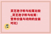 灵芝孢子粉与松茸比较_灵芝孢子粉与松茸：营养价值与功效的全面对比)