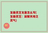 玉器灵芝文案怎么写(玉器灵芝：凝聚天地之灵气)