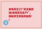 参观灵芝工厂的文案简短(参观灵芝生产厂，探秘灵芝背后的秘密！)