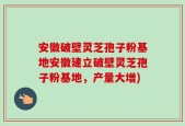 安徽破壁灵芝孢子粉基地安徽建立破壁灵芝孢子粉基地，产量大增)