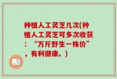 种植人工灵芝几次(种植人工灵芝可多次收获：“万斤野生一株价”，有利健康。)