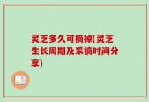 灵芝多久可摘掉(灵芝生长周期及采摘时间分享)