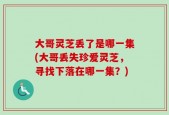 大哥灵芝丢了是哪一集(大哥丢失珍爱灵芝，寻找下落在哪一集？)