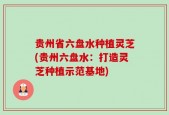 贵州省六盘水种植灵芝(贵州六盘水：打造灵芝种植示范基地)