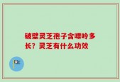 破壁灵芝孢子含嘌呤多长？灵芝有什么功效