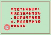 灵芝孢子粉海报图片？听说灵芝孢子粉非常好，身边的好多朋友都在吃，想问问灵芝孢子粉究竟有多好